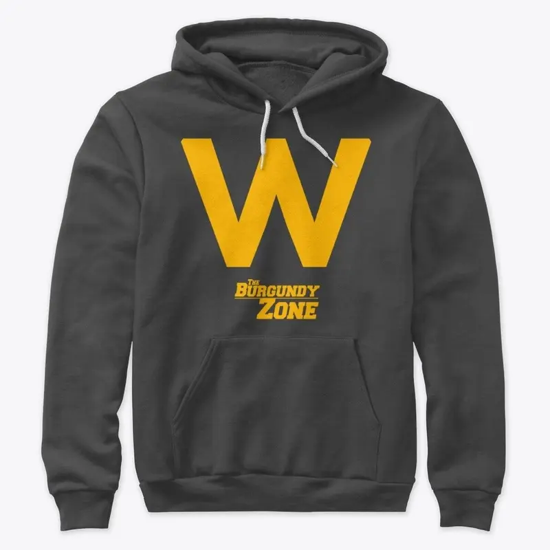 Burgundy Zone "W" Hoodie (Yellow)